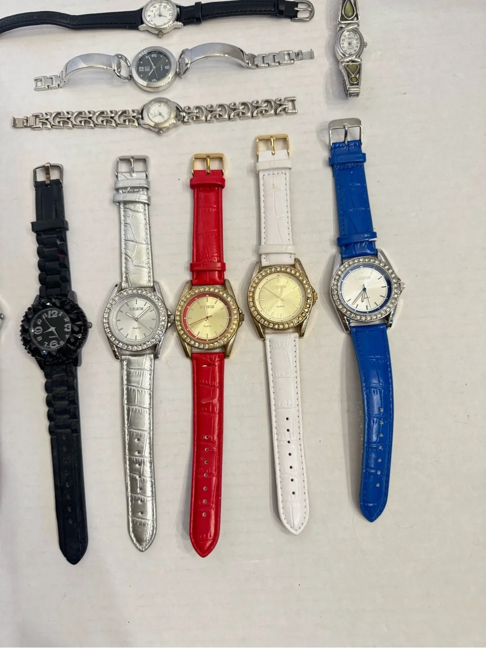 Jewelry Watch Lot 12pc Quartz Mixed Brands Vintage Modern Parts/Repair Untested